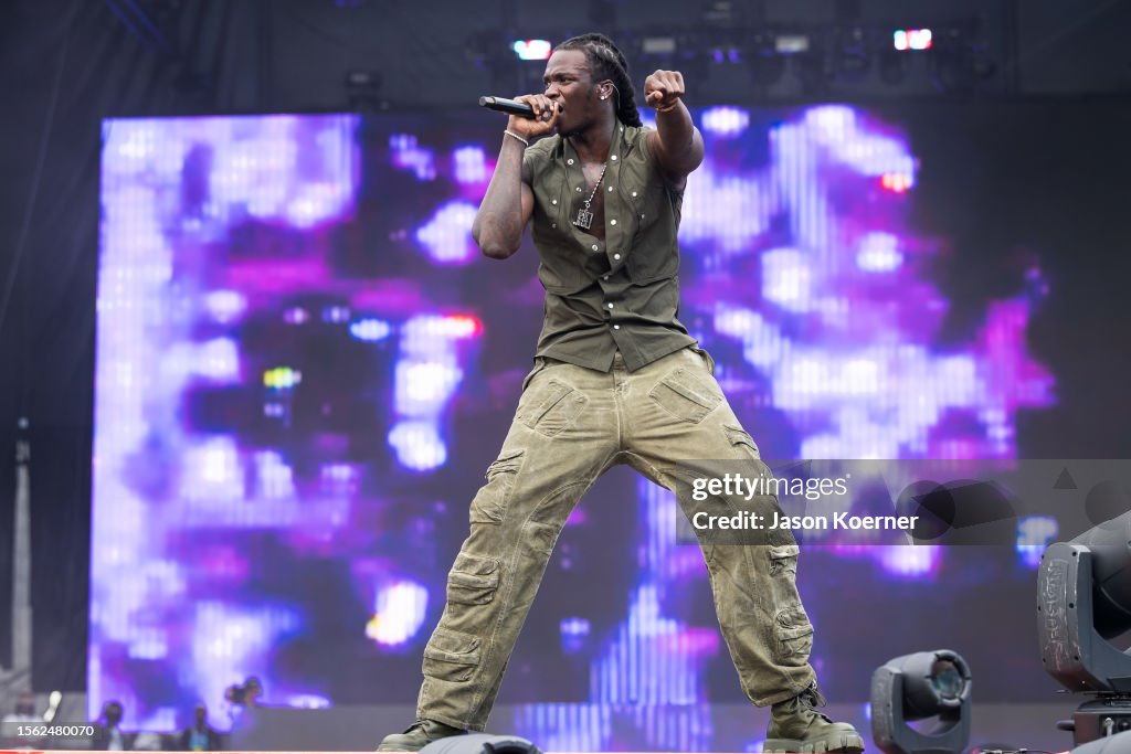Rapper Lancey Foux performs onstage during day one of Rolling Loud ...