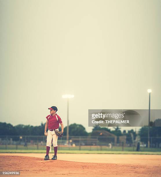 young baseball league pitcher - amateur baseball stock pictures, royalty-free photos & images