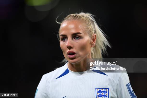 Alex Greenwood of England looks on during the FIFA Women's World Cup Australia & New Zealand 2023 Group D match between England and Haiti at Brisbane...