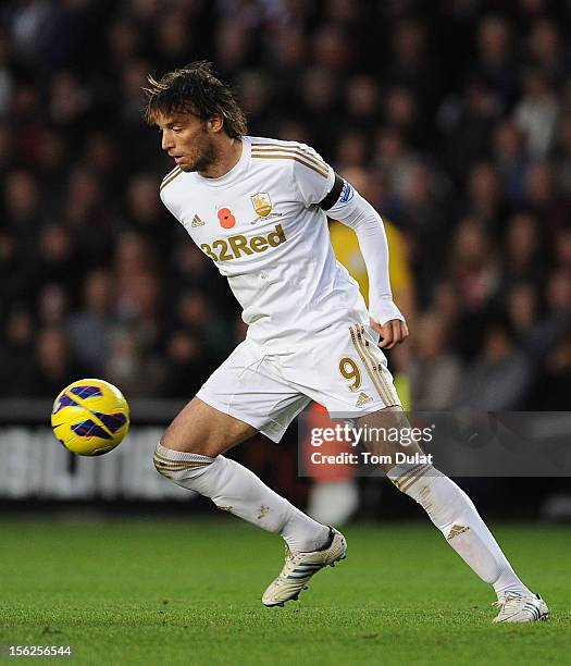 Miguel Michu of Swansea City during the Barclays Premier League match between Southampton and Swansea City at St Mary's Stadium on November 10, 2012...