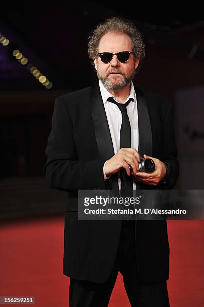 Director Mike Figgis attends the 'Suspension Of Disbelief' Premiere during the 7th Rome Film Festival at the Auditorium Parco Della Musica on...