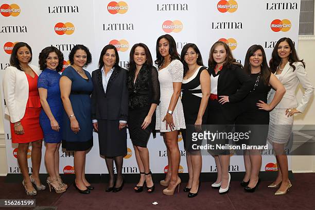 Latina winners Nurys Camargo, Angelica S. Gutierrez PHD, Christina Fernandez-Morrow, Mrs Escalante, Olga-Maria Czarkowski, Jessica Saul, Carmen...