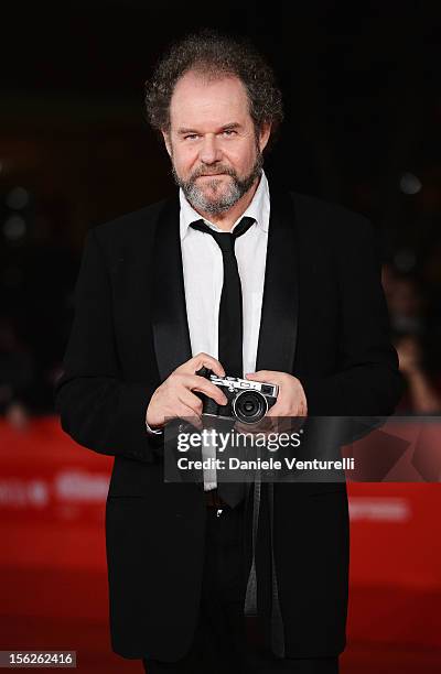 Director Mike Figgis attends the 'Suspension Of Disbelief' Premiere during the 7th Rome Film Festival at the Auditorium Parco Della Musica on...