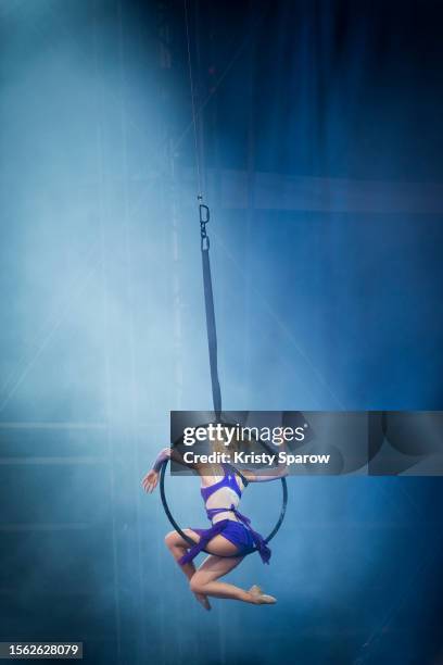 American Violinist, Lindsey Stirling performs onstage during the Lollapalooza Paris Festival - Day One on July 21, 2023 in Paris, France.