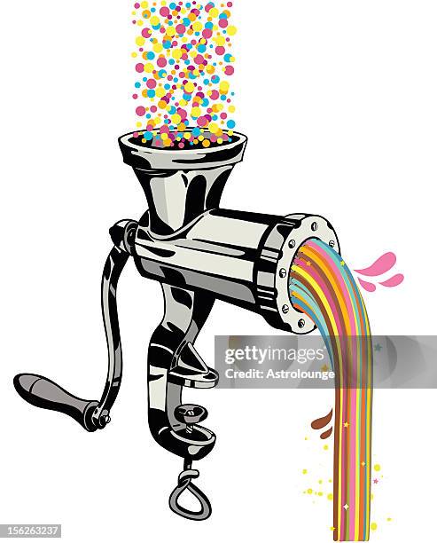 stockillustraties, clipart, cartoons en iconen met colorful grinder - vleesmolen