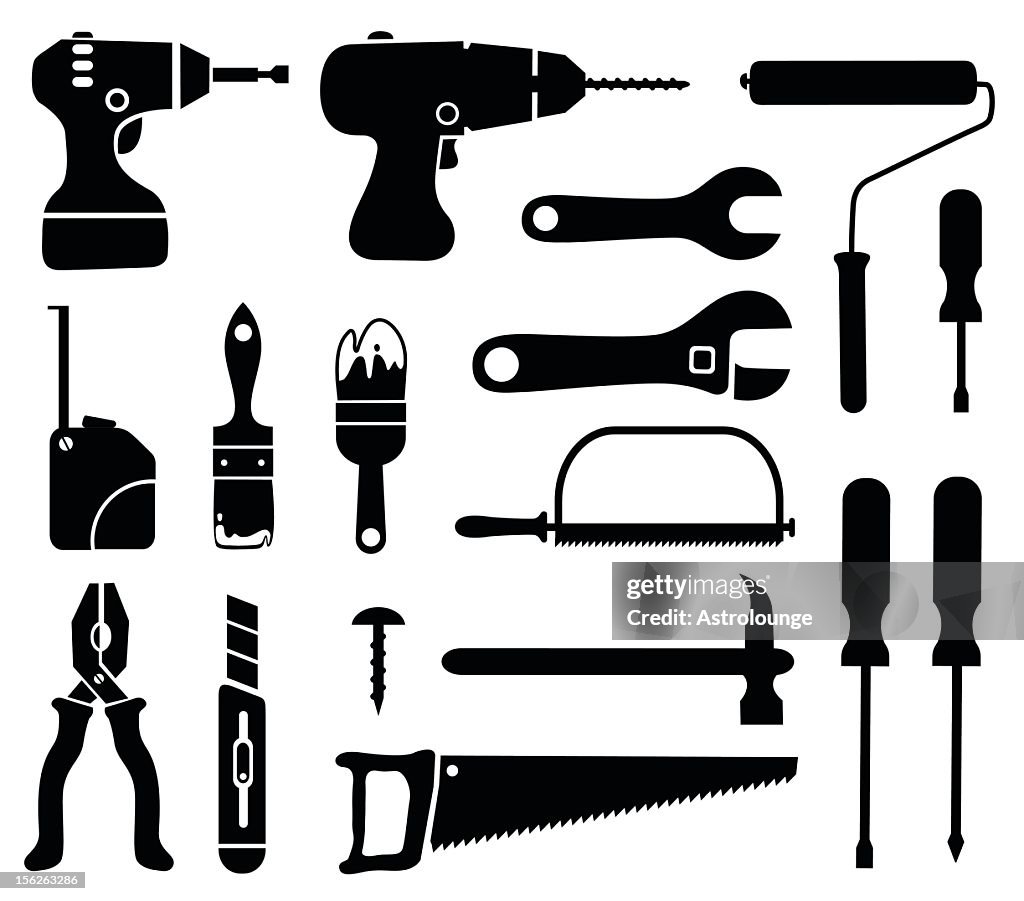 Hand Tools Cutouts Hand Tools High-Res Vector Graphic - Getty Images