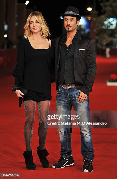 Paola Barale and Raz Degan attend 'The Lookout' Premiere during the 7th Rome Film Festival at the Auditorium Parco Della Musica on November 12, 2012...
