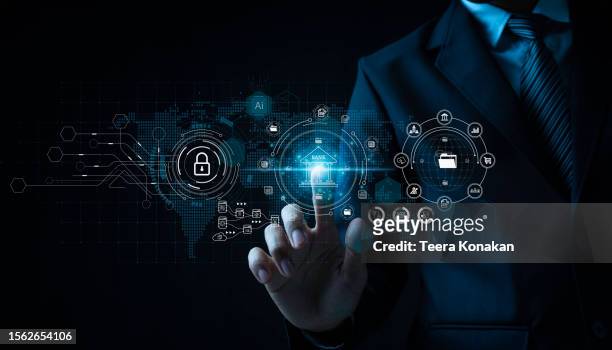 internet technology networking,cybersecurity solution for data safety and encryption - data breach - fotografias e filmes do acervo