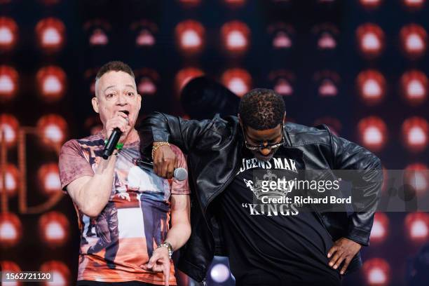 Kid and Play of Kid 'n Play perform during the "Dj Cassidy's Pass the Mic Live" at Radio City Music Hall on July 21, 2023 in New York City.