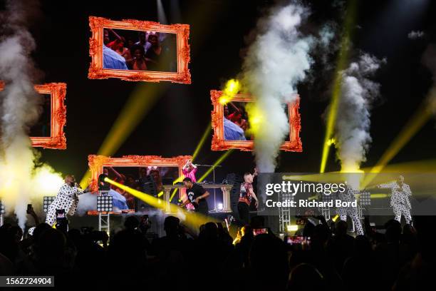 Kid 'n Play perform during the "Dj Cassidy's Pass the Mic Live" at Radio City Music Hall on July 21, 2023 in New York City.