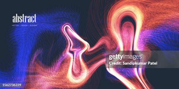 abstract background with a colored dynamic waves - the twist stock illustrations