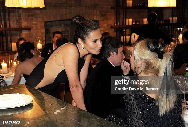Ella Krasner and Tamara Beckwith attend the de Grisogono private dinner at 17 Berkeley St on November 12, 2012 in London, England.