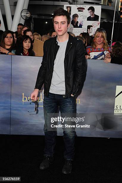 Actor Sterling Beaumon arrives at "The Twilight Saga: Breaking Dawn - Part 2" Los Angeles premiere at Nokia Theatre L.A. Live on November 12, 2012 in...