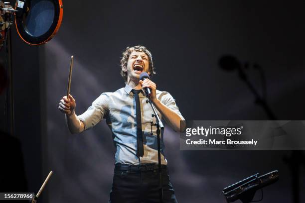 Gotye performs on stage at Hammersmith Apollo on November 12, 2012 in London, England.