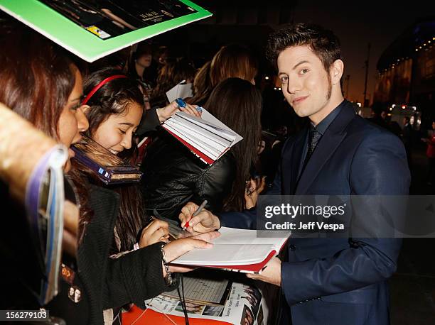 Actor Jackson Rathbone arrives at "The Twilight Saga: Breaking Dawn - Part 2" Los Angels premiere of at Nokia Theatre L.A. Live on November 12, 2012...