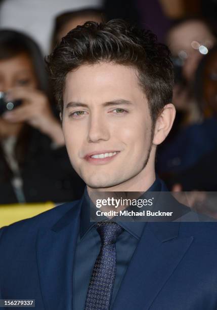 Actor Jackson Rathbone arrives at the premiere of Summit Entertainment's "The Twilight Saga: Breaking Dawn - Part 2" at Nokia Theatre L.A. Live on...