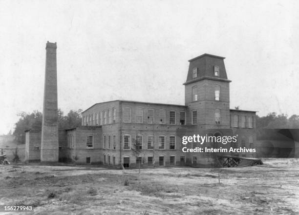 Exterior view of the Coleman Manufacturing Company, the first first African American owned and operated textile mill, located in Concord, North...