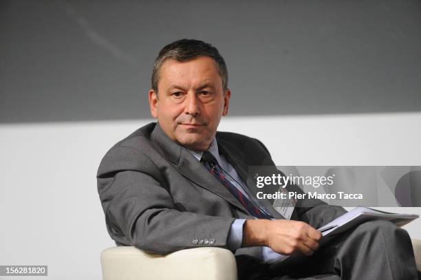 Francesco Profumo, Italian minister of education, participates in the Financial Times o London Italy Summit on November 12, 2012 in Milan, Italy. The...