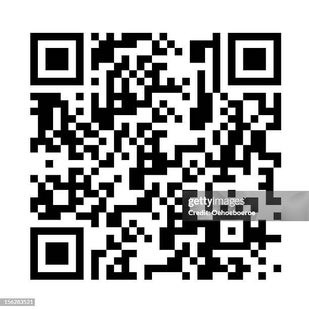 qr code - qr code scan white background stock illustrations
