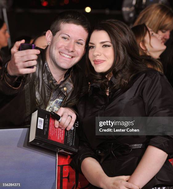 Author Stephenie Meyer arrives at "The Twilight Saga: Breaking Dawn - Part 2" Los Angeles premiere at the Nokia Theatre L.A. Live on November 12,...