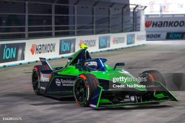 Nick Cassidy of New Zealand driving for the ENVISION RACING team during qualifying for the Hankook London E-Prix, Round 15 of the ABB FIA Formula E...