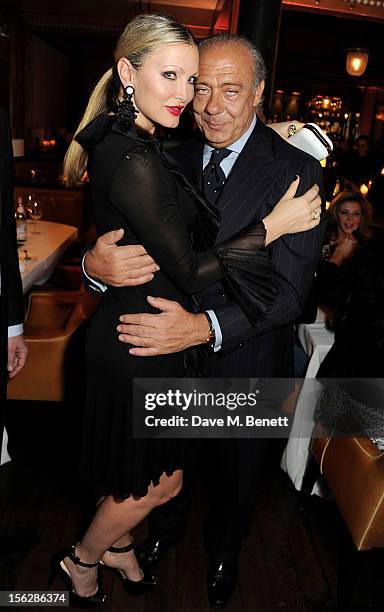 Caprice and Fawaz Gruosi attend the de Grisogono private dinner at 17 Berkeley St on November 12, 2012 in London, England.