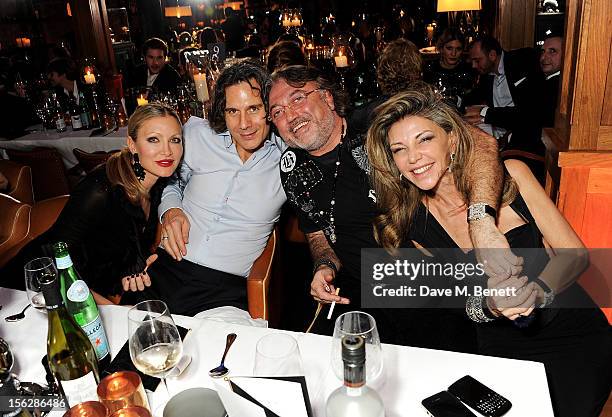 Caprice, Ty Comfort, Robert Tchenguiz and Lisa Tchenguiz attend the de Grisogono private dinner at 17 Berkeley St on November 12, 2012 in London,...