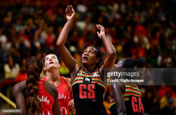 Joyce Mvula of Malawi during the Netball World Cup 2023, Pool B match between England and Malawi at Cape Town International Convention Centre Court 1...