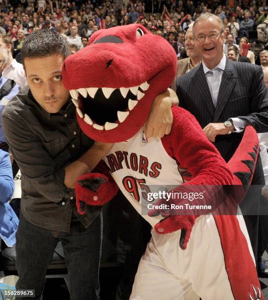 Riverside Raptors Rvc Mascot The Toronto Raptors mascot greets fans during the game between the ...