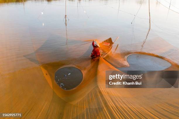 art of photography with traditional fishing craft - data lake stock pictures, royalty-free photos & images