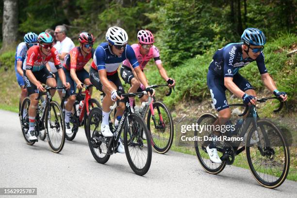 Maxim Van Gils of Belgium and Team Lotto Dstny, Tom Pidcock of United Kingdom and Team INEOS Grenadiers, Valentin Madouas of France and Team...