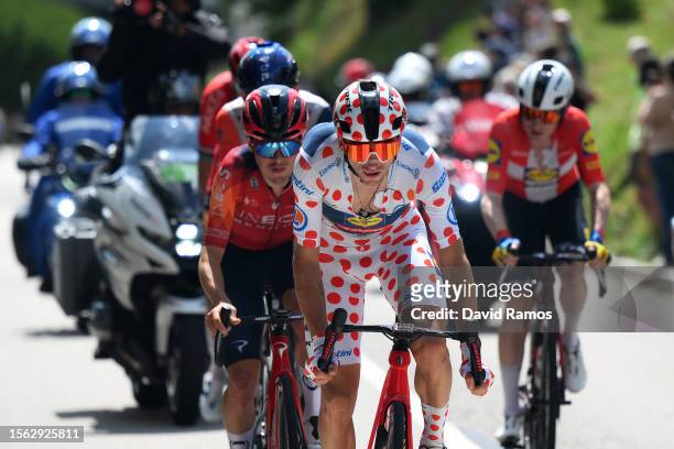 Giulio Ciccone of Italy and Team Lidl-Trek competes in the breakaway during the stage twenty of the 110th Tour de France 2023 a 133.5km stage from...