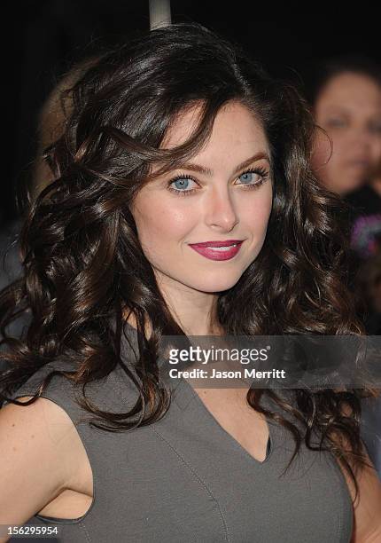 Actress Brooke Lyons arrives at the premiere of Summit Entertainment's "The Twilight Saga: Breaking Dawn - Part 2" at Nokia Theatre L.A. Live on...