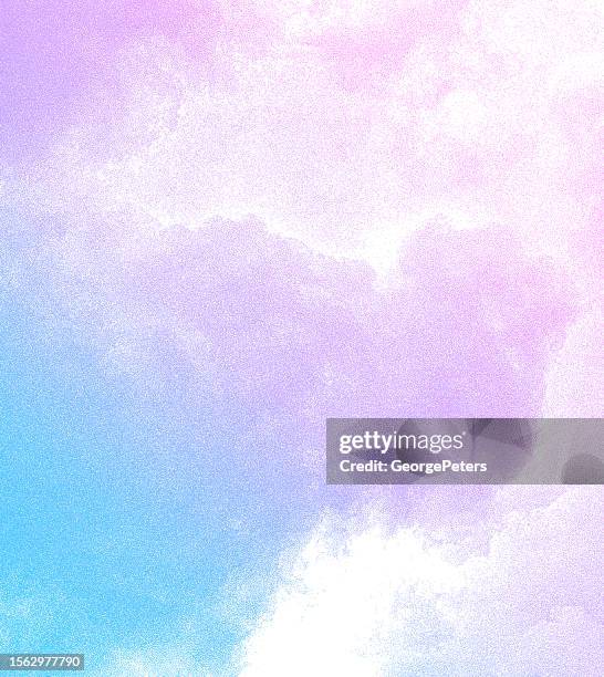 stockillustraties, clipart, cartoons en iconen met stipple illustration of clouds - bleached