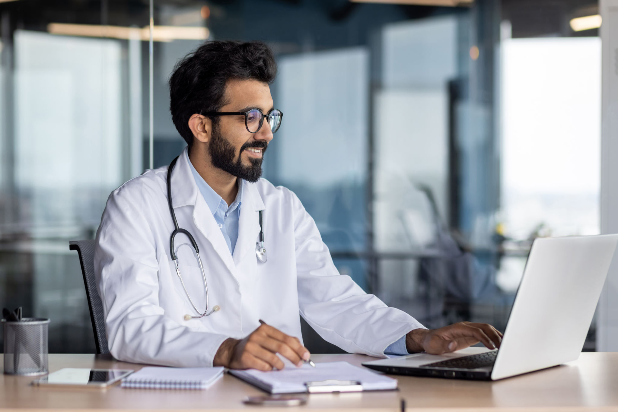 medical students studying