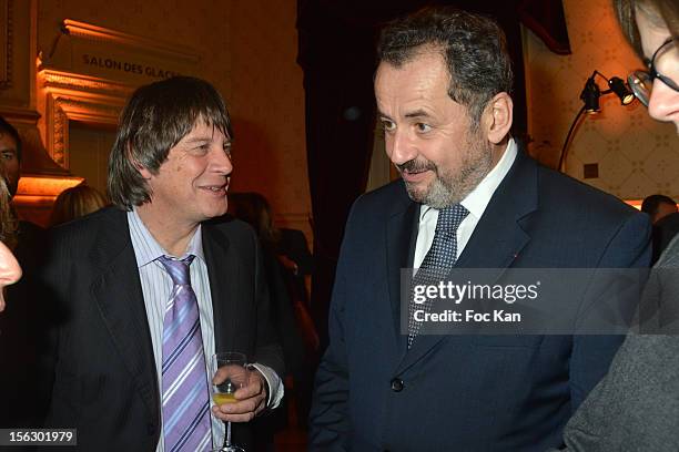 Bernard Thibault and Guillaume Sarkozy attend the 20th 'Gala Pour L'Espoir' At the Theatre du Chatelet on November 12, 2012 in Paris, France.