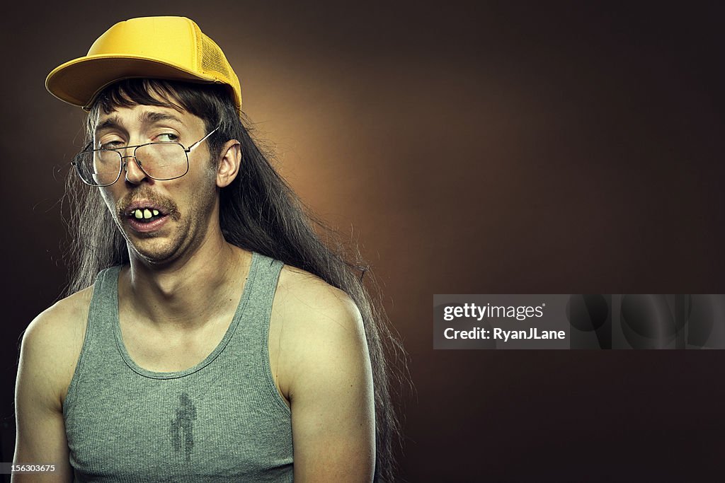 Goofy Skeptical Redneck avec Coupe Mullet
