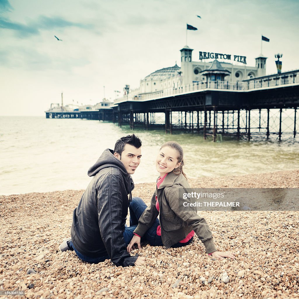 Young couple in Brighton Beach