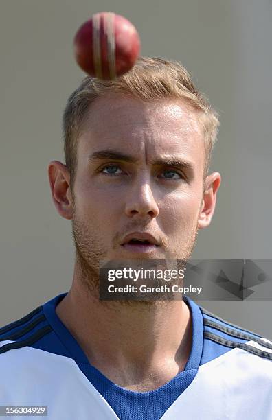 Stuart Broad of England during a nets session at Sardar Patel Stadium on November 13, 2012 in Ahmedabad, India.