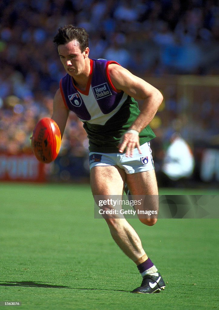 Jason Norrish Jason Norrish of Fremantle in action, in the AFL match between the ...
