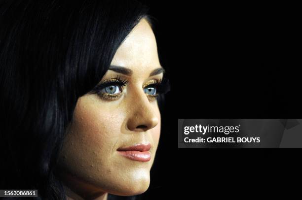 Pop star Katy Perry poses in the press room at the Grammy Nominations Concert, December 1, 2010 at Club Nokia in downtown Los Angeles. The 53rd...