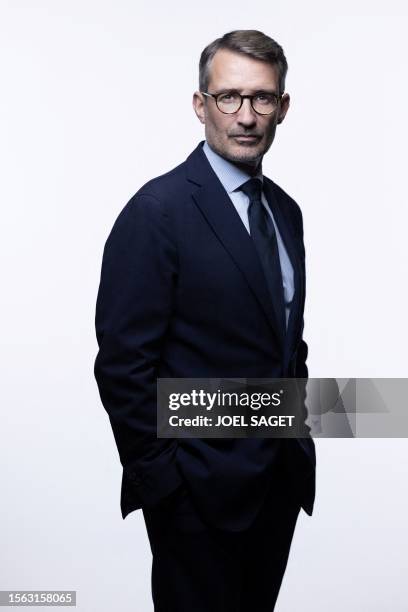French business man Philippe Palazzi poses during a photo session in Paris on July 27, 2023.