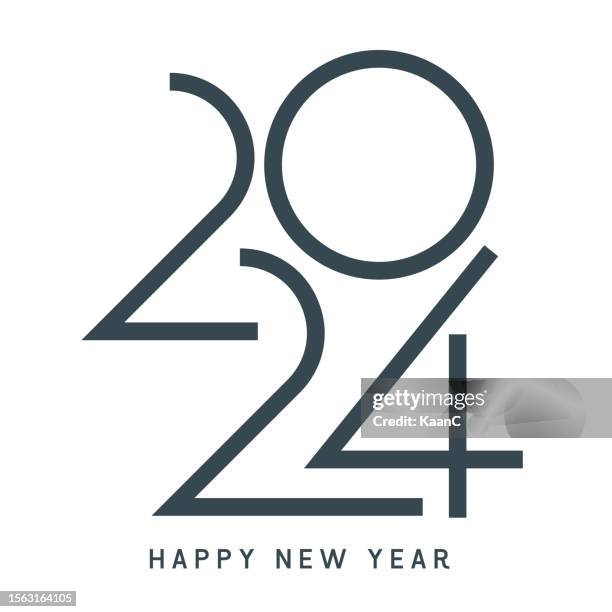 2024. frohes neues jahr. abstrakte zahlenvektor-illustration. urlaubsdesign für grußkarte, einladung, kalender, etc. illustration von vektordaten - sports logo stock-grafiken, -clipart, -cartoons und -symbole