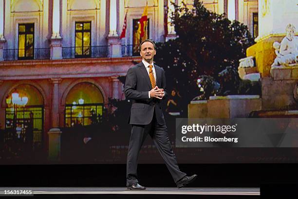 Jim Hagemann Snabe, co-chief executive officer of SAP AG, walks the stage while making a keynote speech on the opening day of the Sapphire Now...