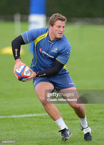 James Slipper of Australia in action during an Australia training session at Latymer's School on November 13, 2012 in London, England.