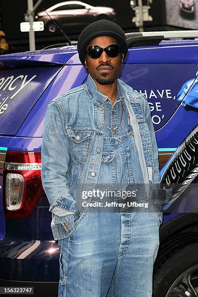 Musician Andre 3000 joins Gillette in support of Movember on November 13, 2012 in New York City.