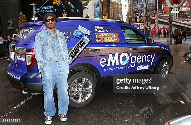 Musician Andre 3000 joins Gillette in support of Movember on November 13, 2012 in New York City.