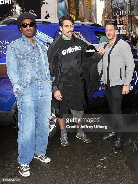 Musician Andre 3000 joins Gillette in support of Movember on November 13, 2012 in New York City.