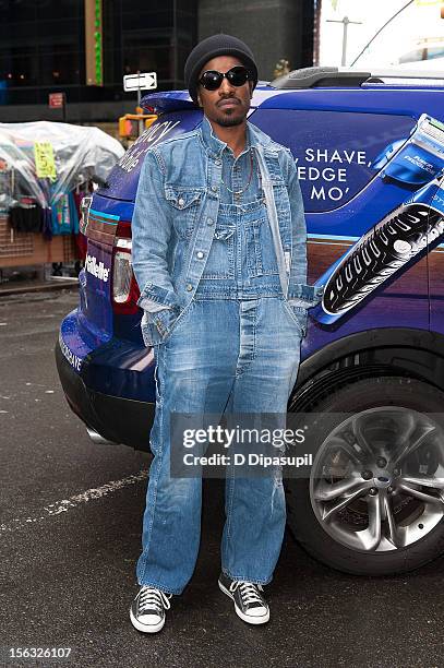 Andre 3000 attends the Gillette "Movember" Event in Times Square on November 13, 2012 in New York City.