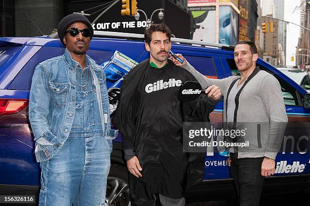 Andre 3000 attends the Gillette "Movember" Event in Times Square on November 13, 2012 in New York City.